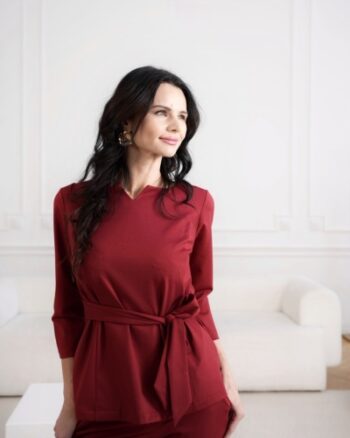 Bluzka medyczna PREMIUM ELORI - Głęboki Burgund